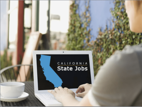 person looking up california state jobs